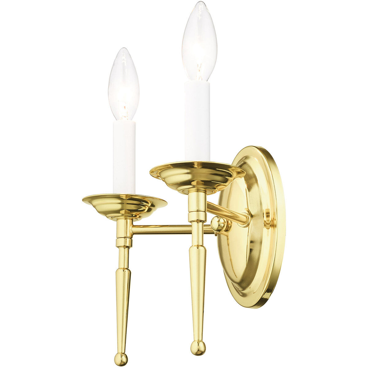 Williamsburgh 2 Light 10 inch Polished Brass Wall Sconce Wall Light