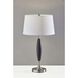 Pinn 25.25 inch 100.00 watt Brushed Steel / Black Wood Table Lamp Portable Light