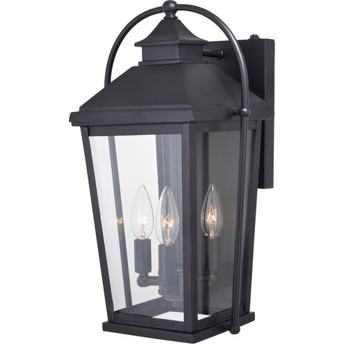 Lexington 3 Light 17 inch Textured Black Outdoor Wall