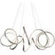Synergy LED 34.25 inch Antique Silver Chandelier Ceiling Light