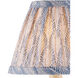 Plume Blue/Ivory Tapered Chandelier Shade