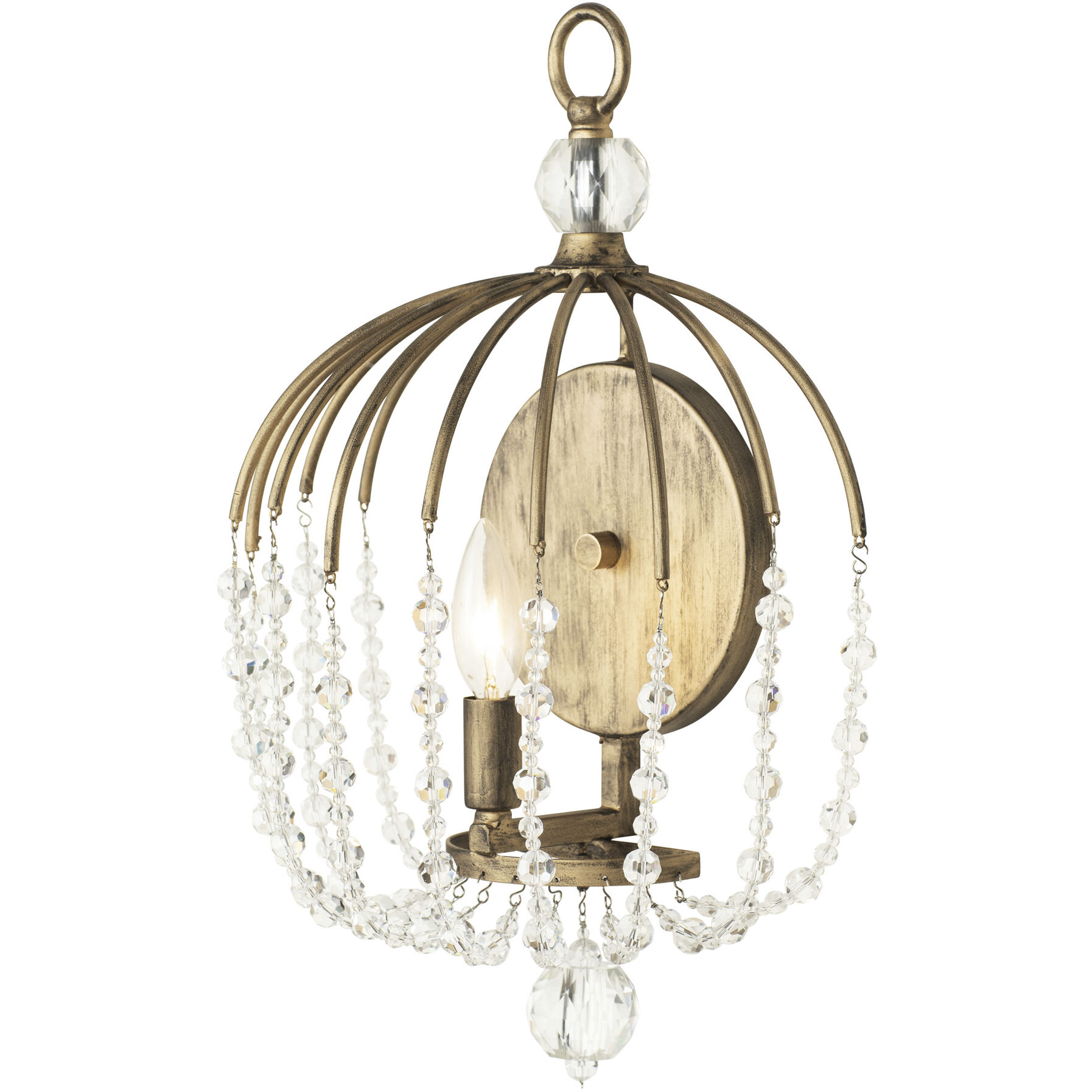 Voliere Sconce Wall Light in Havana Gold