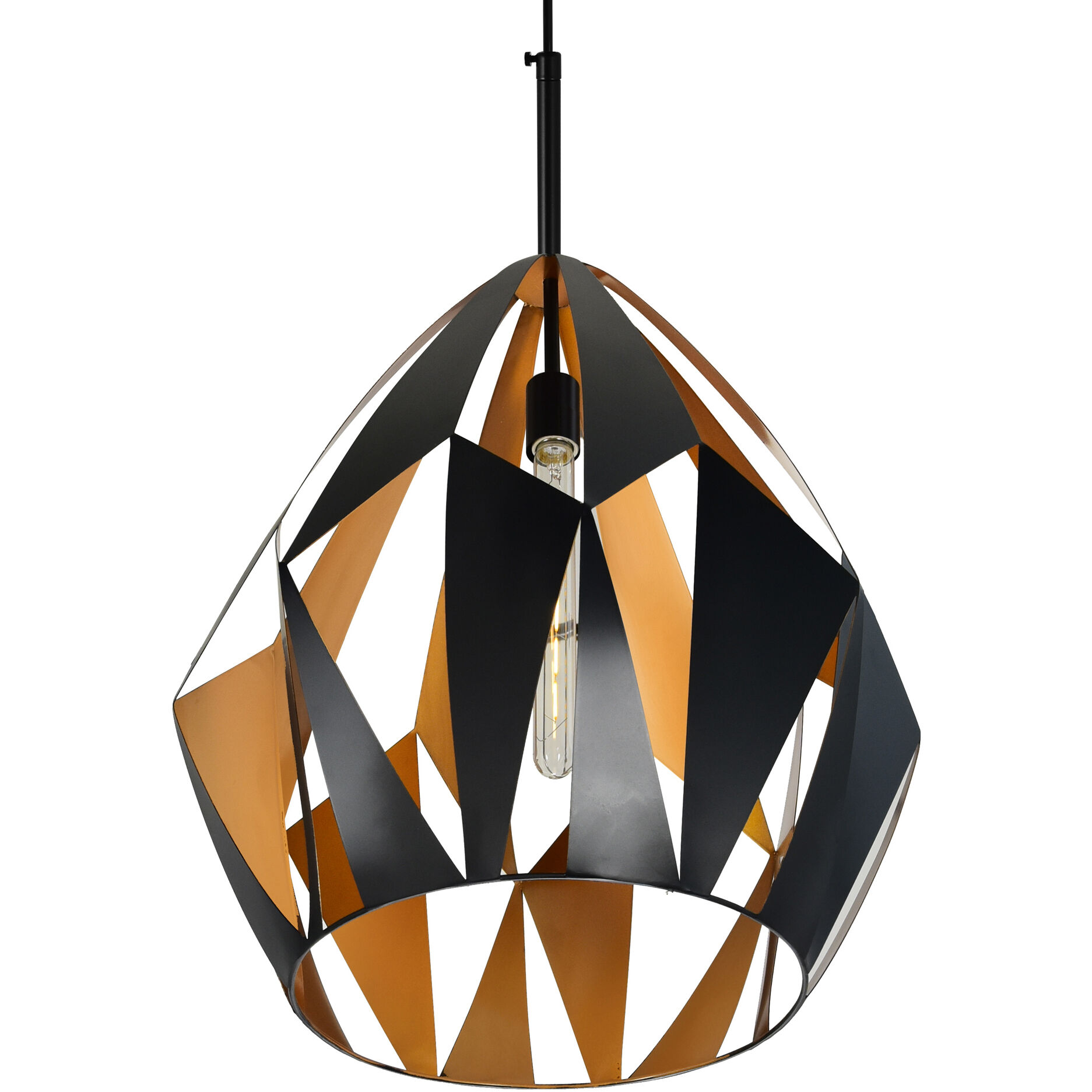 Oxide 1 Light 20 inch Black and Copper Down Pendant Ceiling Light