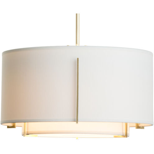 Exos 1 Light 16.1 inch Modern Brass Pendant Ceiling Light in Natural Anna, Small