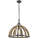 Barnstorm LED 20 inch Wood Tone with Pewter Pendant Ceiling Light