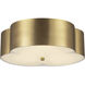 Alora Mood Adella 3 Light 14.13 inch Brushed Gold Flush Mount Ceiling Light