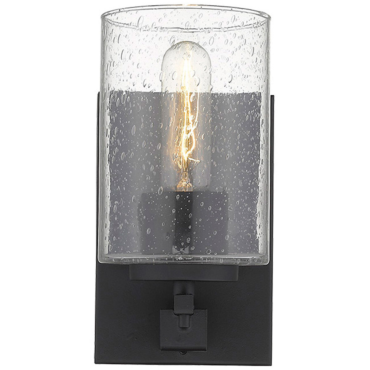 Builder's Choice 1 Light 7 inch Matte Black Exterior Wall Mount