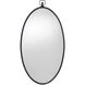 Wade 34.25 X 17.75 inch Black with Beveled Mirror Wall Mirror