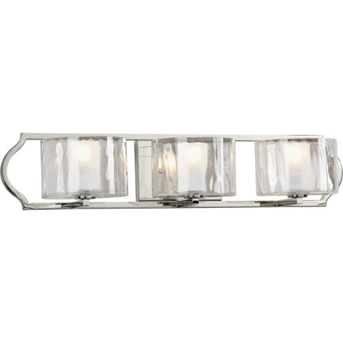 Caress 3 Light 27 inch Polished Nickel Bath Vanity Wall Light