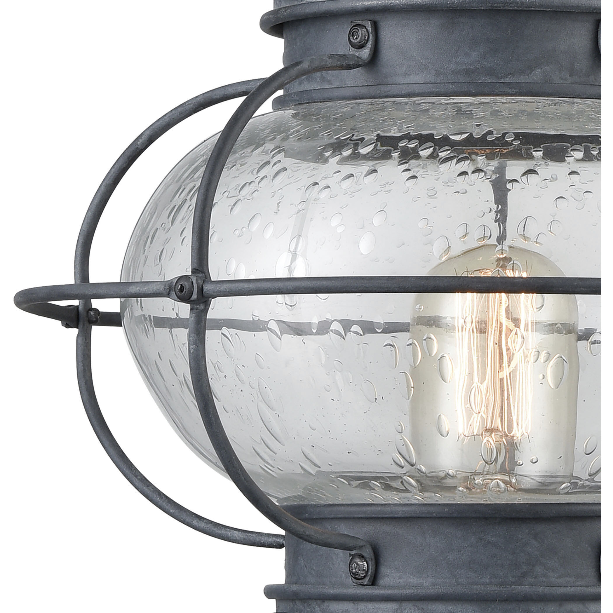 Onion 1 Light 19 inch Aged Zinc Outdoor Post Light