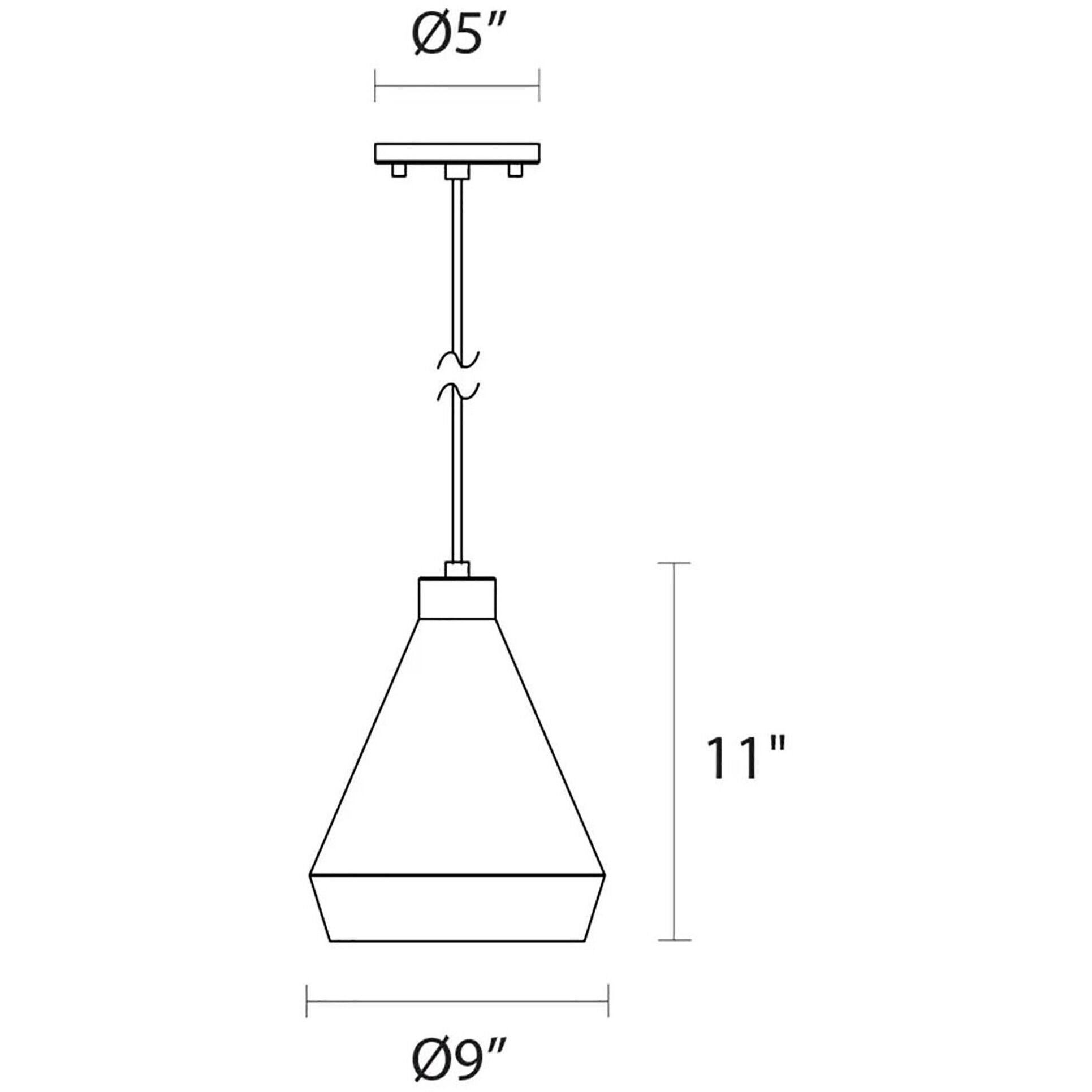 Koma 1 Light 9 inch Bright Satin Aluminum Pendant Ceiling Light in Medium