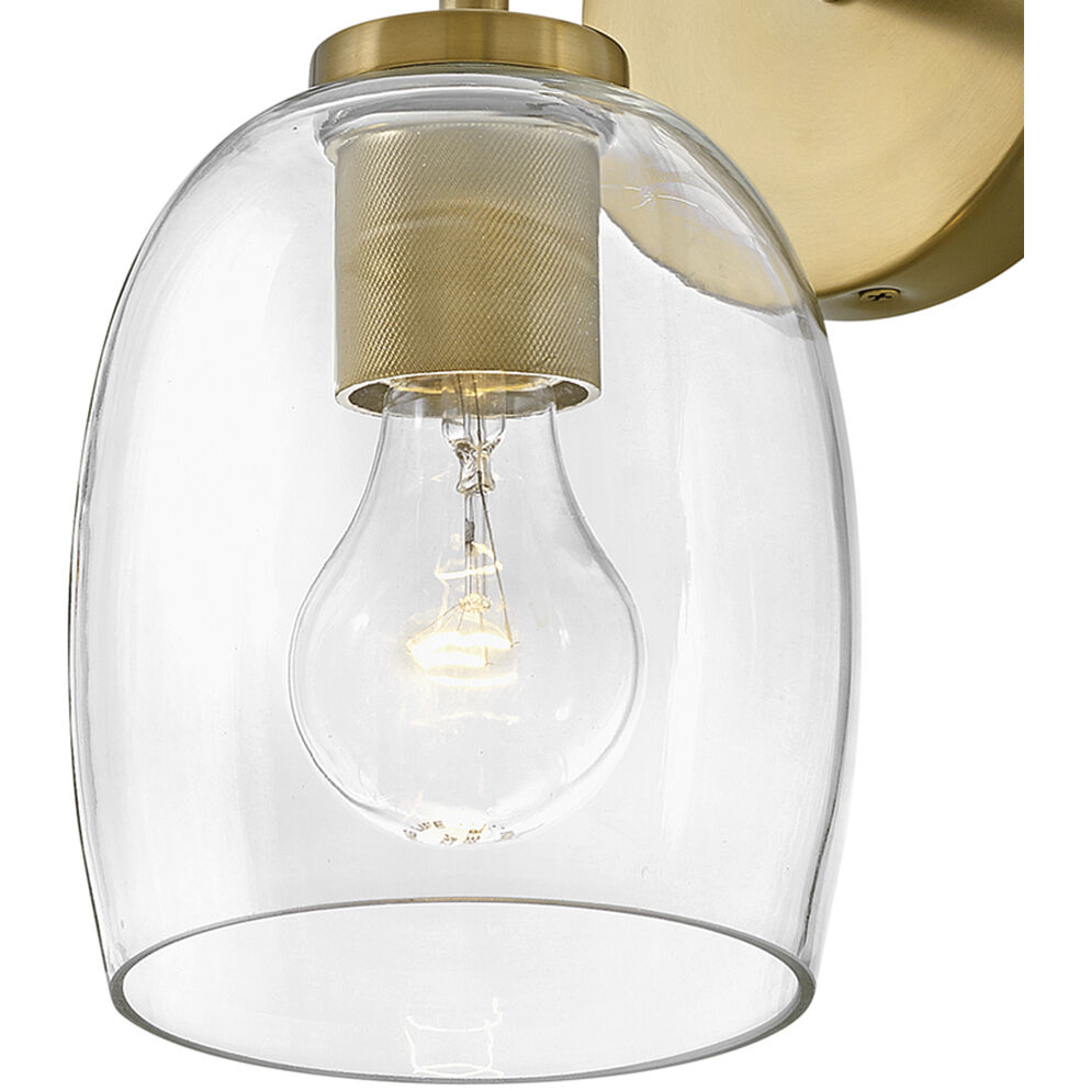 Percy LED 7.25 inch Lacquered Brass Bath Light Wall Light