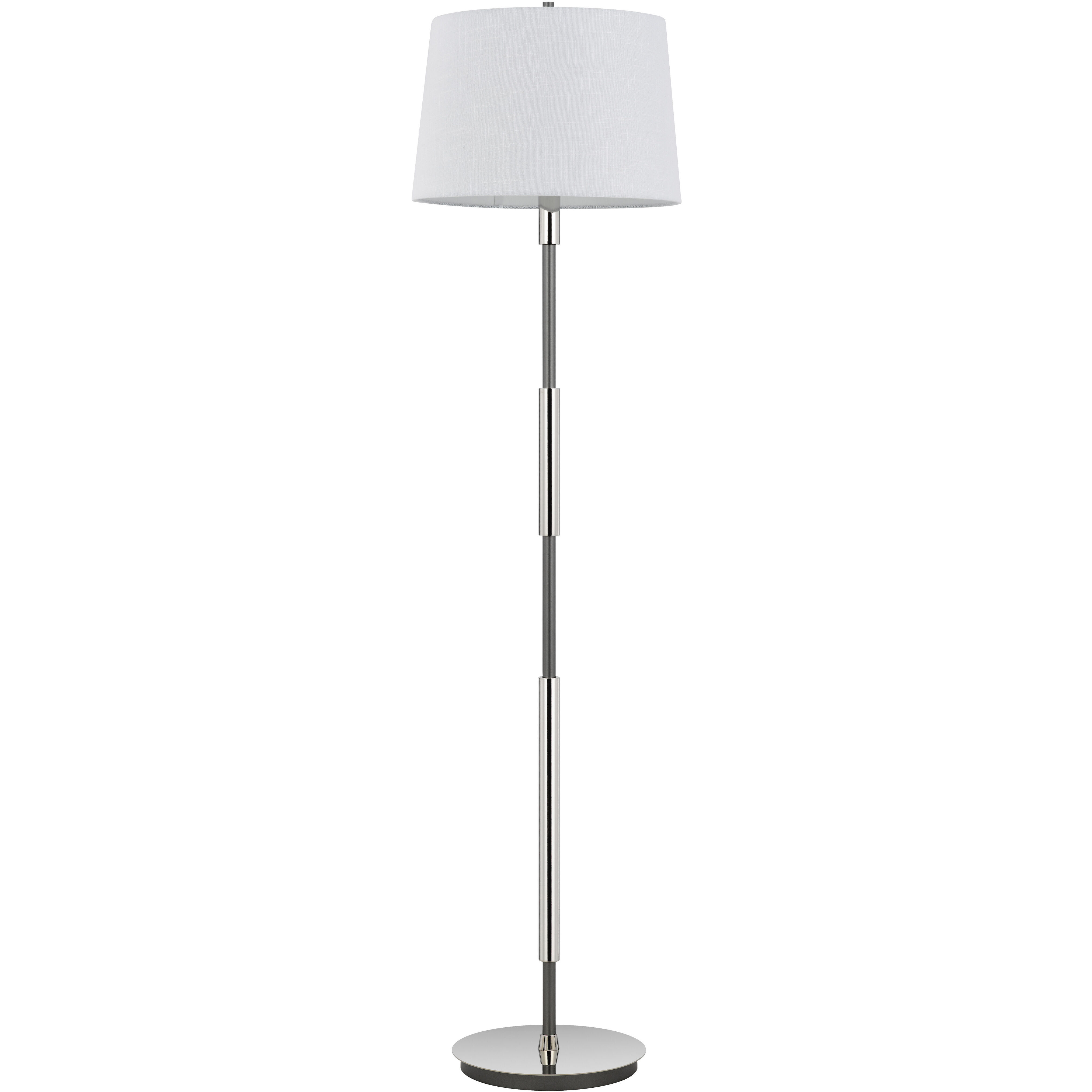 Ciudad 60 inch 150.00 watt Chrome and Silver Grey Floor Lamp Portable Light in Chrome / Silver Grey