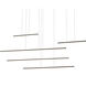 Chute Motion LED 13.75 inch Black Multi-Pendant Ceiling Light