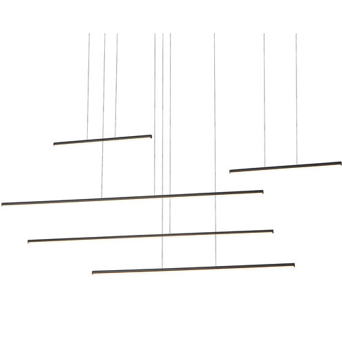 Chute Motion LED 13.75 inch Black Multi-Pendant Ceiling Light