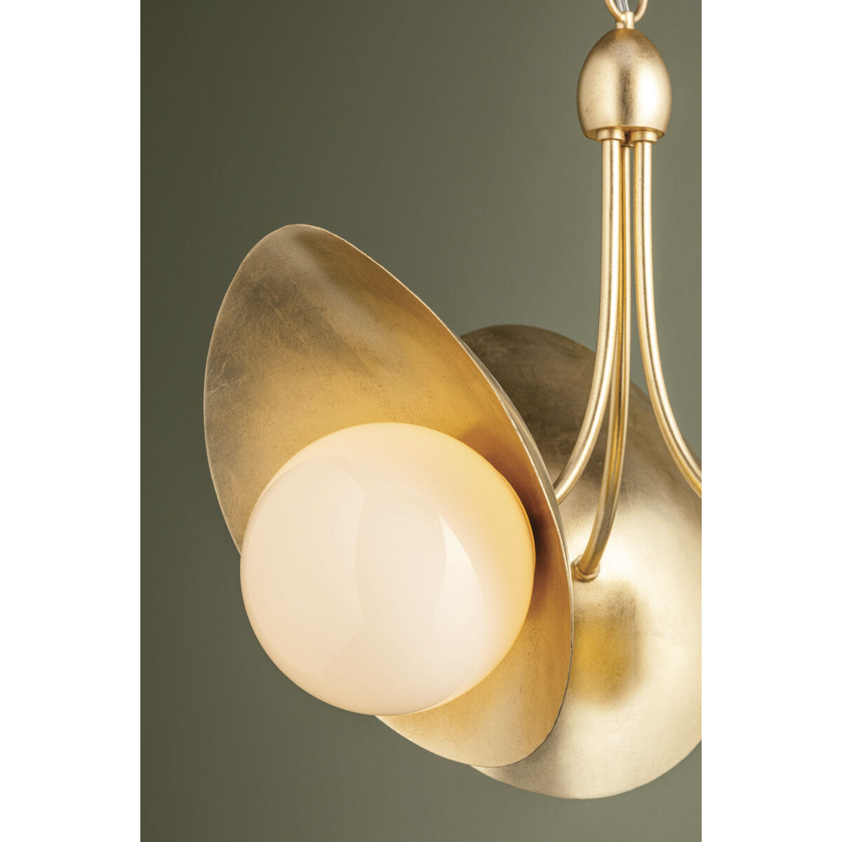 Olson 3 Light 24.25 inch Vintage Gold Leaf Chandelier Ceiling Light