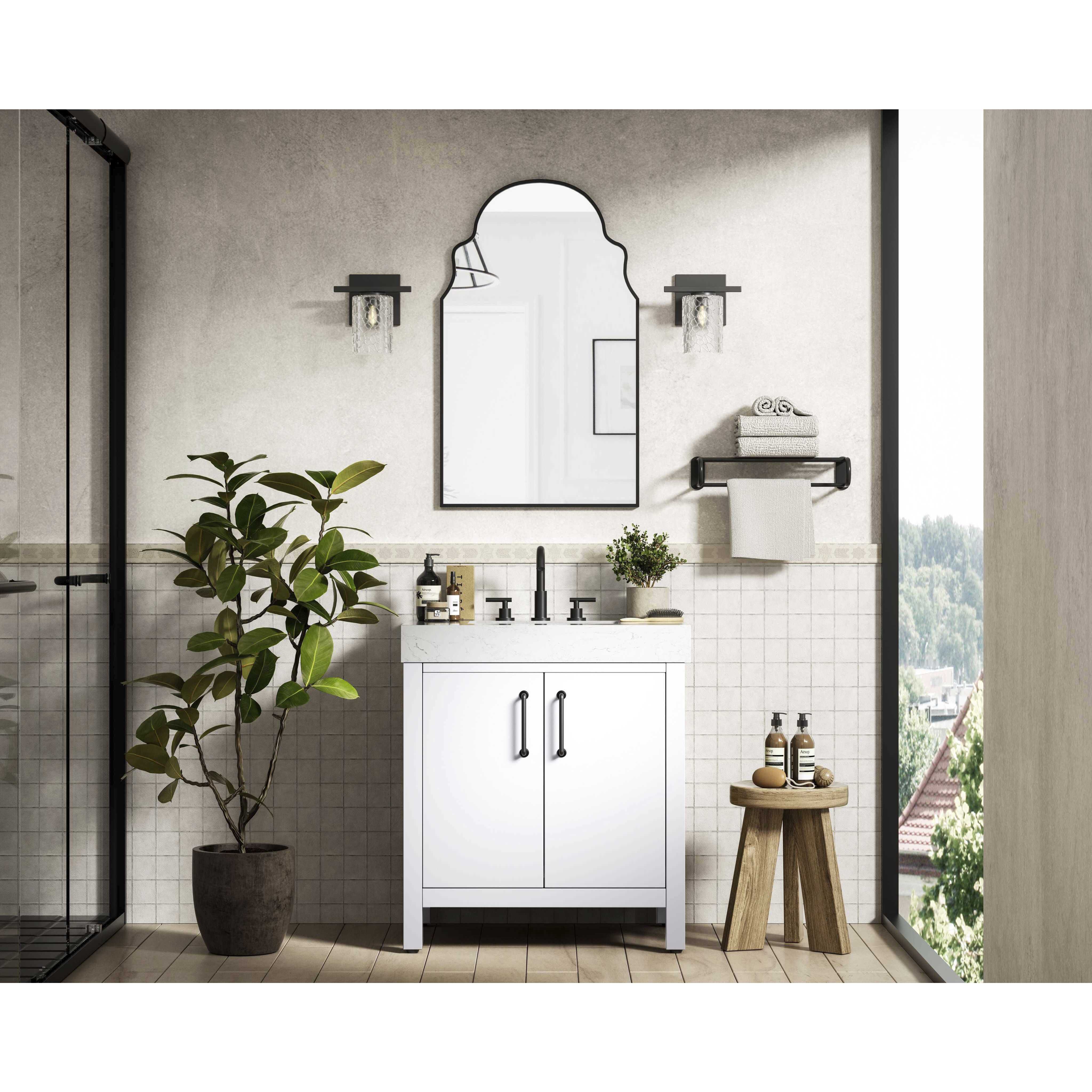 Nathan 30 X 34 inch White Bathroom Vanity Cabinet
