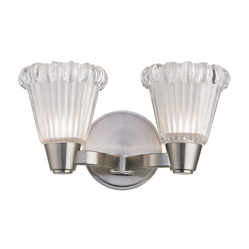 Varick 2 Light 11.75 inch Satin Nickel Bath Bracket Wall Light