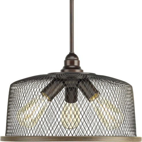 Tilley 3 Light 16 inch Antique Bronze Pendant Ceiling Light