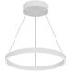 Cerchio LED 17.75 inch White Pendant Ceiling Light