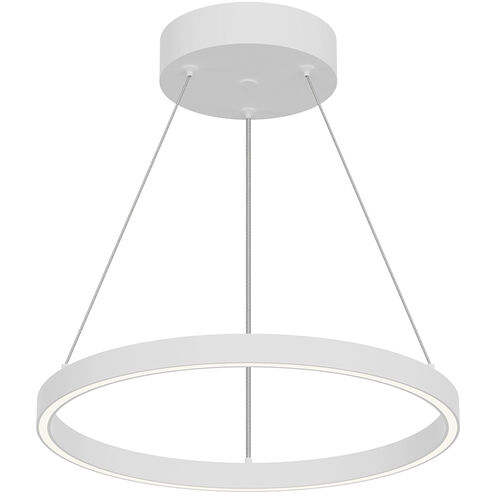 Cerchio LED 17.75 inch White Pendant Ceiling Light