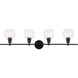 Collier 4 Light 38 inch Black Wall sconce Wall Light