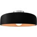 Radiance 1 Light 13 inch Carbon Matte Black and Champagne Gold and Brushed Nickel Semi Flush Ceiling Light