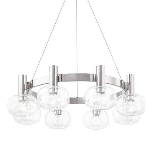 Harlow 8 Light 36 inch Polished Nickel Chandelier Ceiling Light
