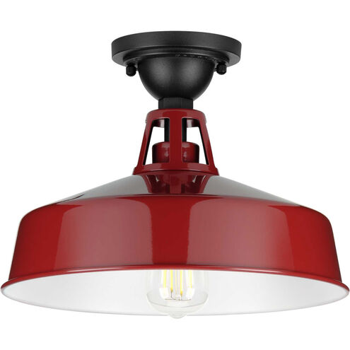 Cedar Springs 1 Light 13 inch Red Outdoor Semi-Flush Mount