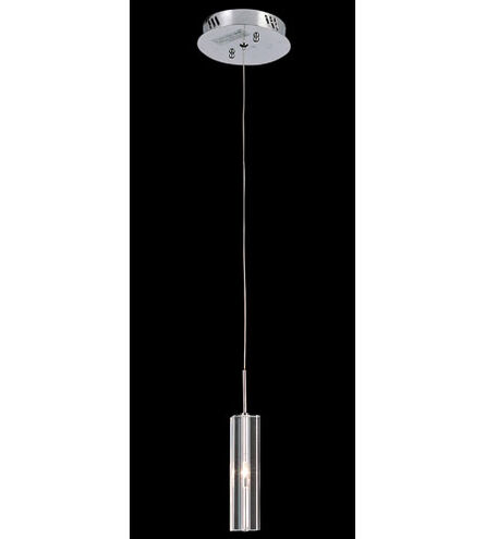 Modern 1 Light 48 inch Polished Chrome Pendant Ceiling Light