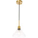 Gil 1 Light 8.5 inch Brass Pendant Ceiling Light