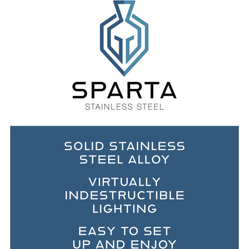Sparta Flare 12v 4.00 watt Stainless Steel Landscape Well Light, Quad-Directional