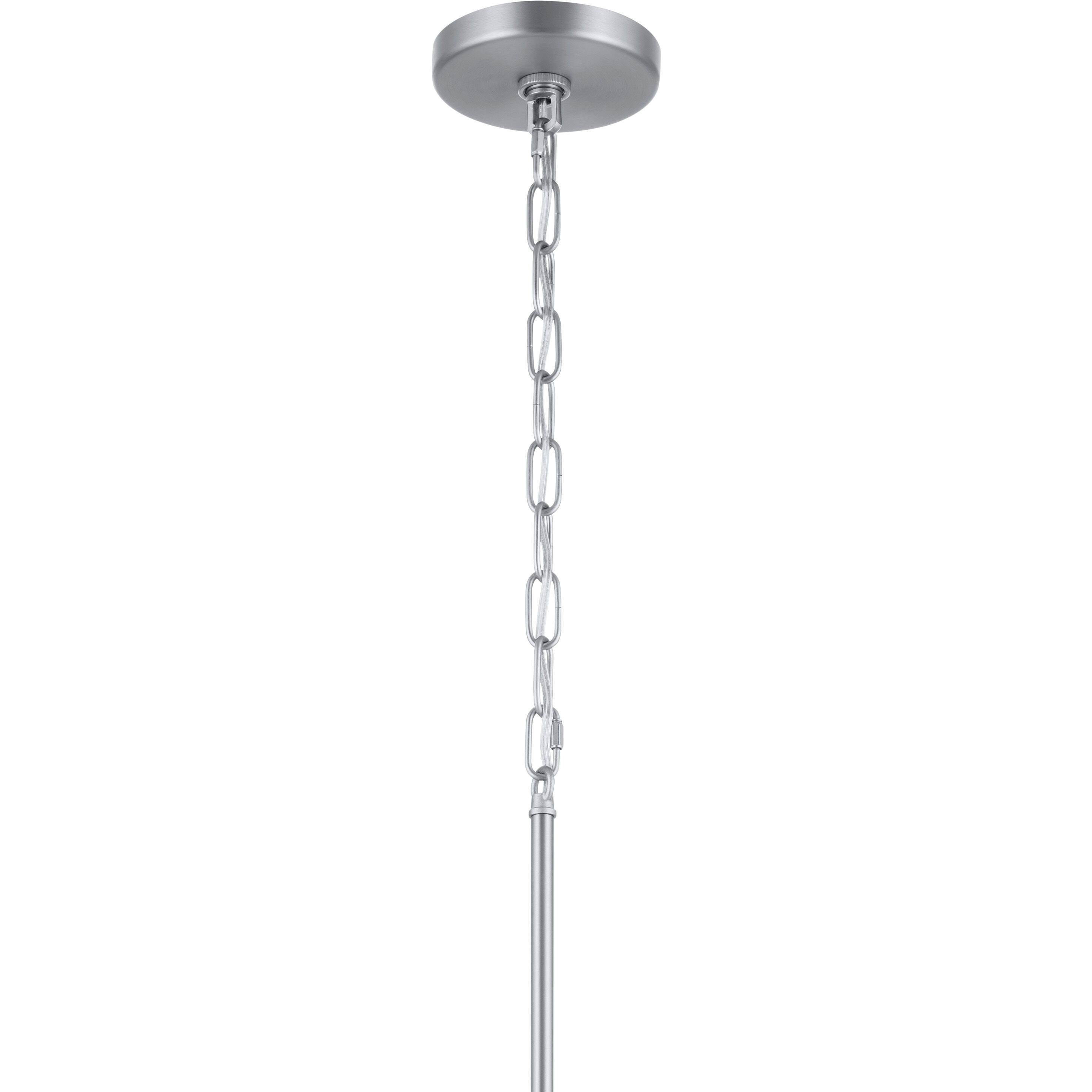 Stamos 3 Light Brushed Nickel Chandelier Ceiling Light, Small, 1 Tier