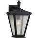 Cardiff 1 Light 17 inch Textured Black Outdoor Wall Lantern, with DURASHIELD, Medium
