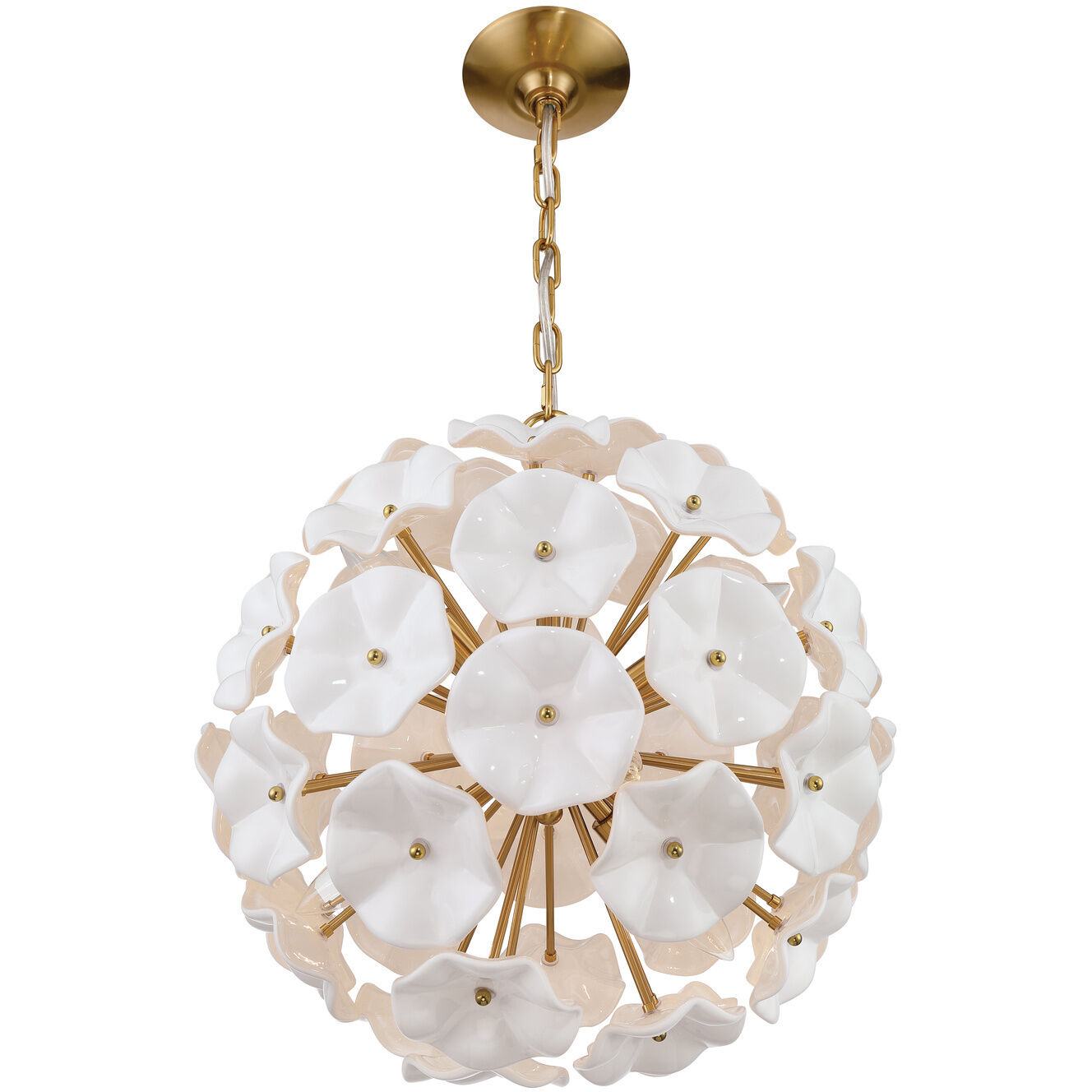 Esme 6 Light 18.25 inch Aged Brass Chandelier Ceiling Light