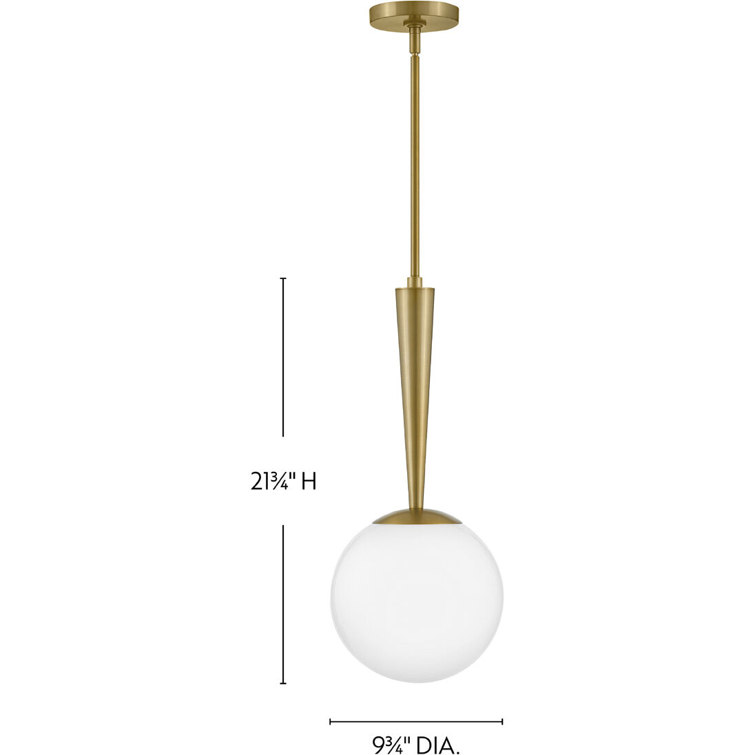 Izzy LED 9.75 inch Lacquered Brass Pendant Ceiling Light