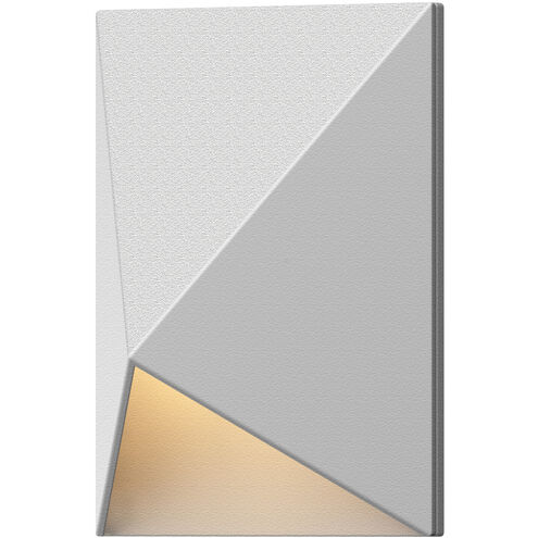 Triform Compact LED 5 inch Textured White Indoor-Outdoor Sconce, Inside-Out