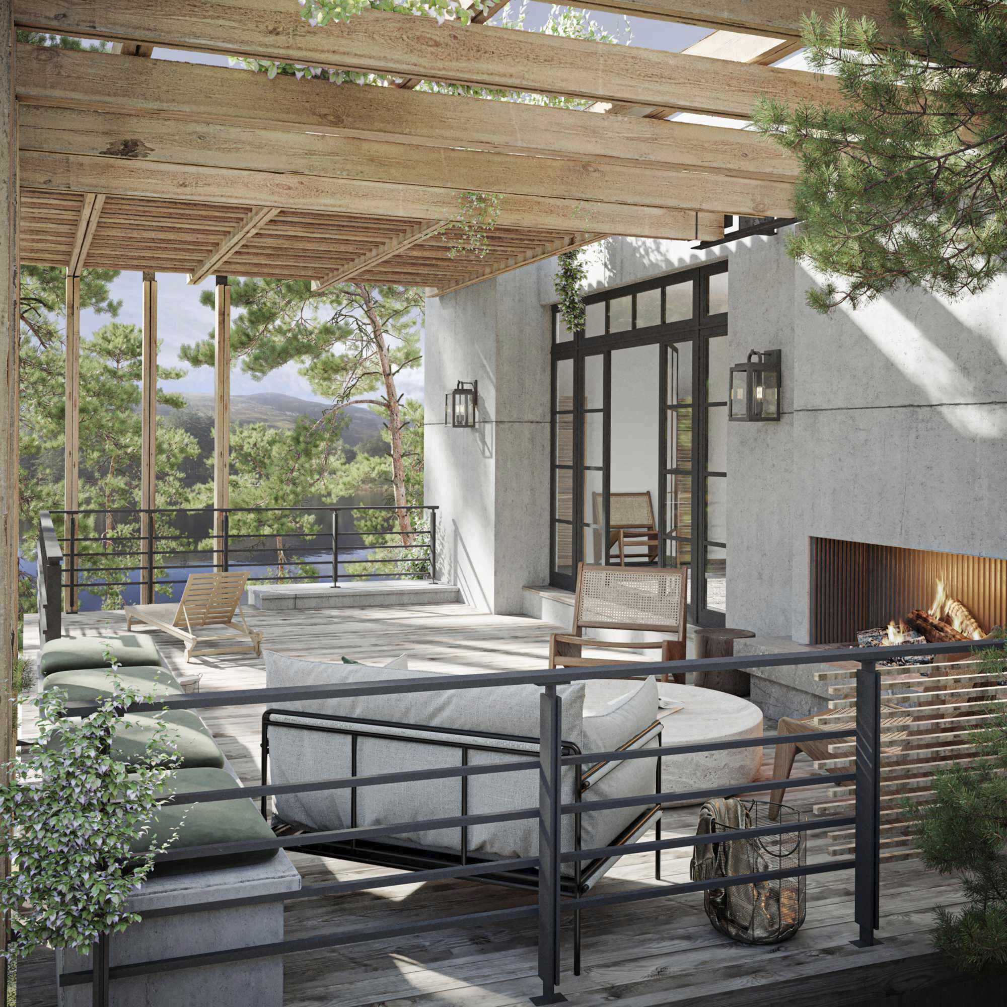 Benton Harbor 1 Light 9 inch Textured Black Outdoor Hanging Lantern, with DURASHIELD