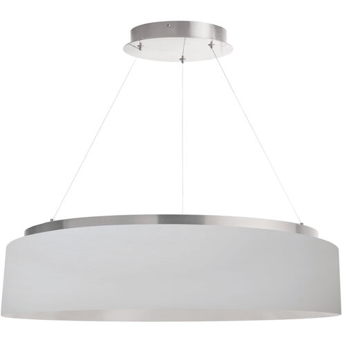 Circulo LED 26 inch Silver Chandelier Ceiling Light in White