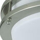 Signature 2 Light 14 inch Brushed Steel Flushmount Ceiling Light