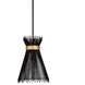 Wildwood 1 Light 16 inch Black/Gold Leaf Pendant Ceiling Light