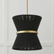 Cecilia 1 Light 12 inch Black Rope and Patinaed Brass Pendant Ceiling Light