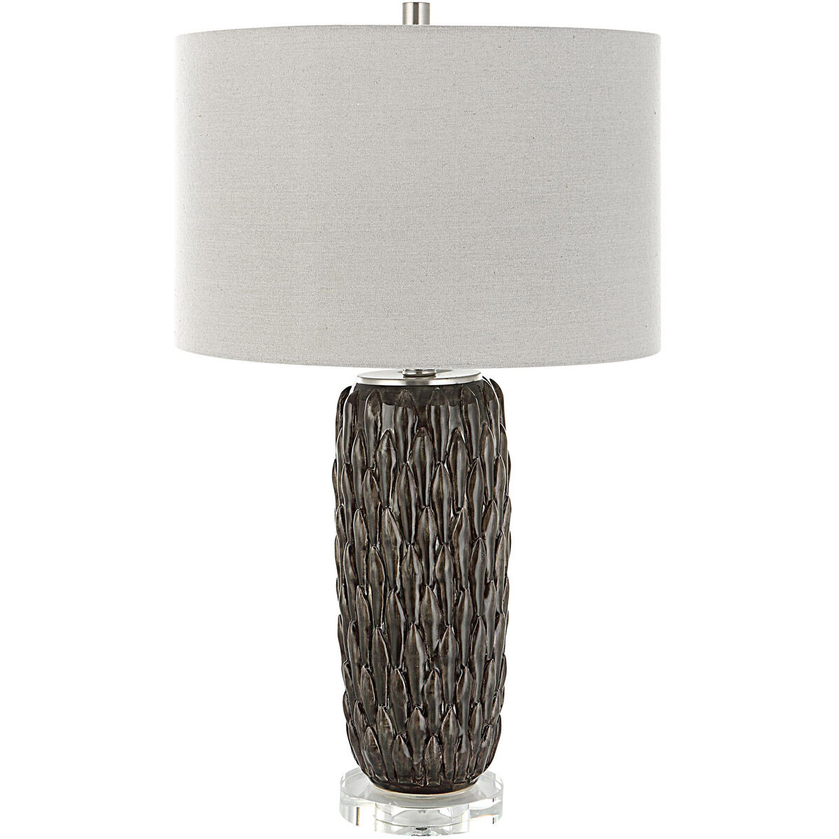 Nettle 27 inch 150.00 watt Mushroom Gray Glaze Table Lamp Portable Light