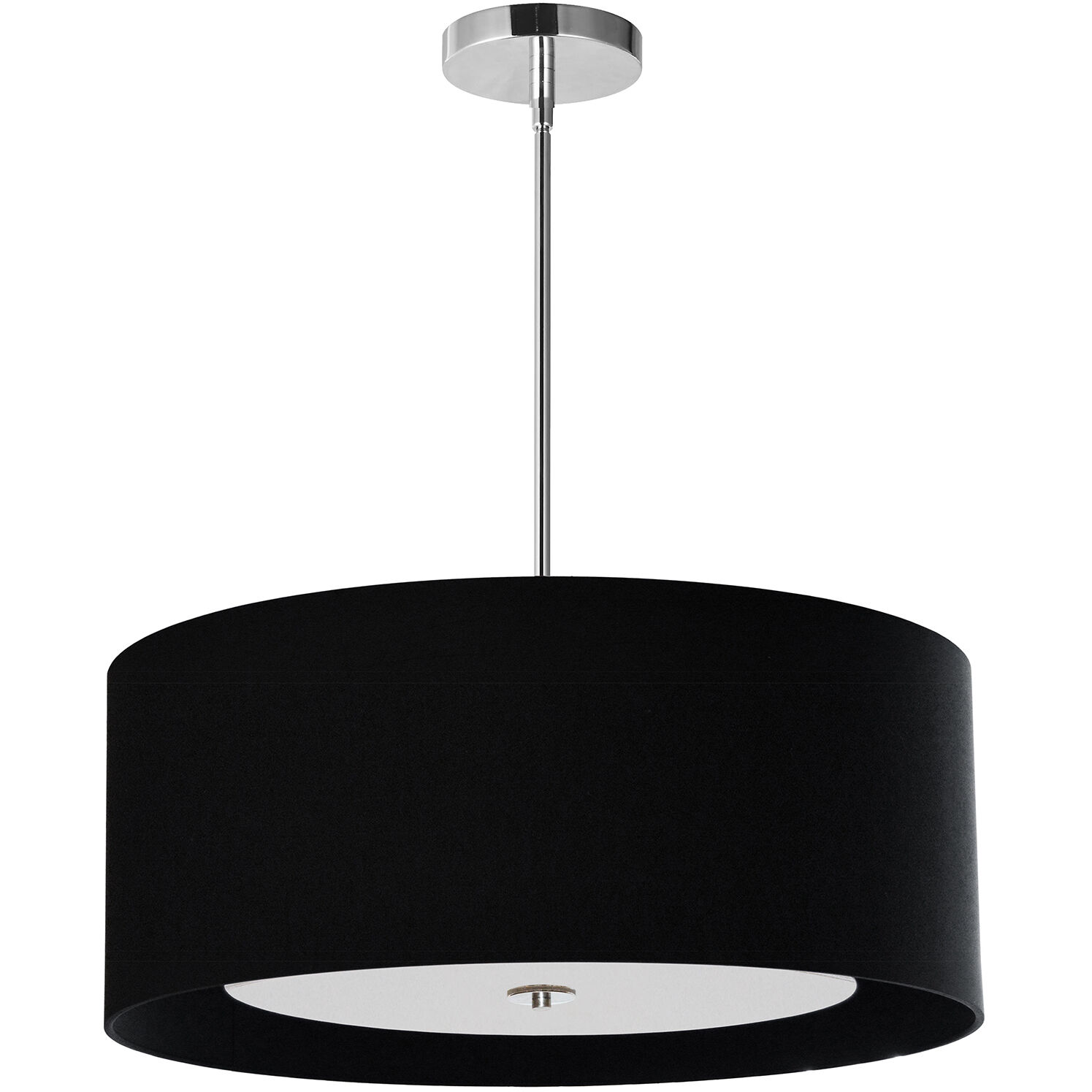 Helena 4 Light 22 inch Polished Chrome with Black-White Pendant Ceiling Light in Black and White