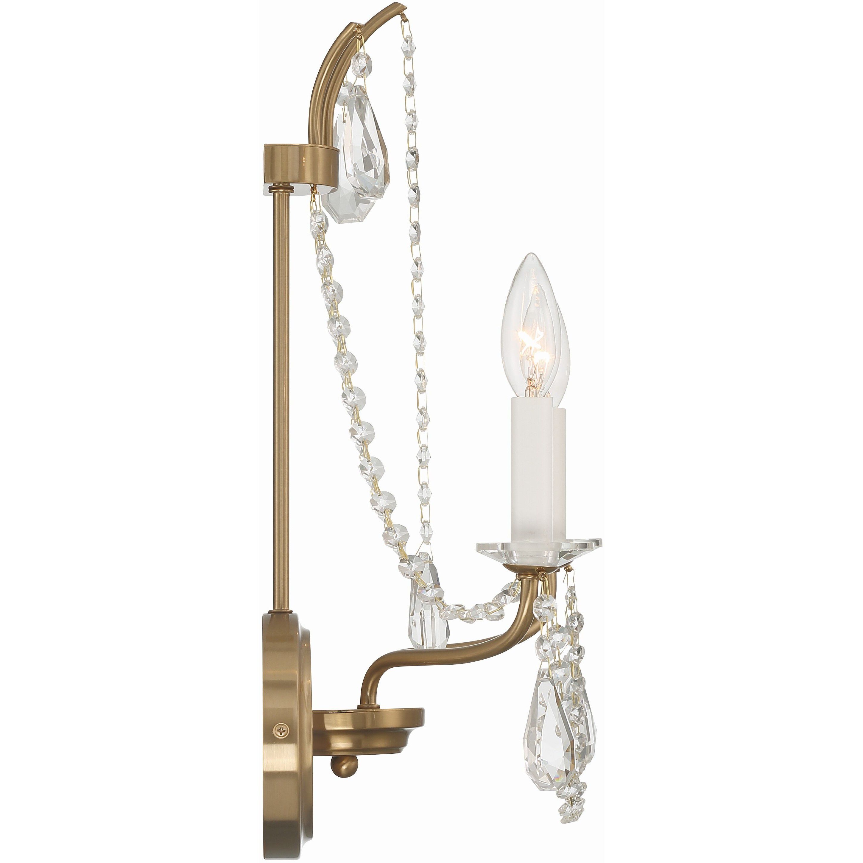 Karrington Sconce Wall Light in Aged Brass