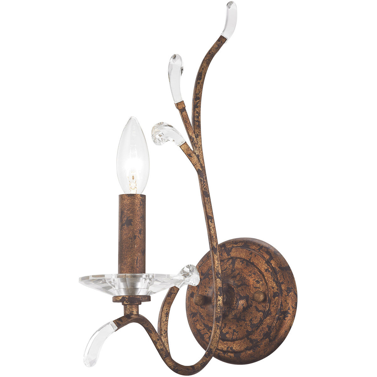 Serafina 1 Light 5 inch Hand Applied Venetian Golden Bronze Wall Sconce Wall Light