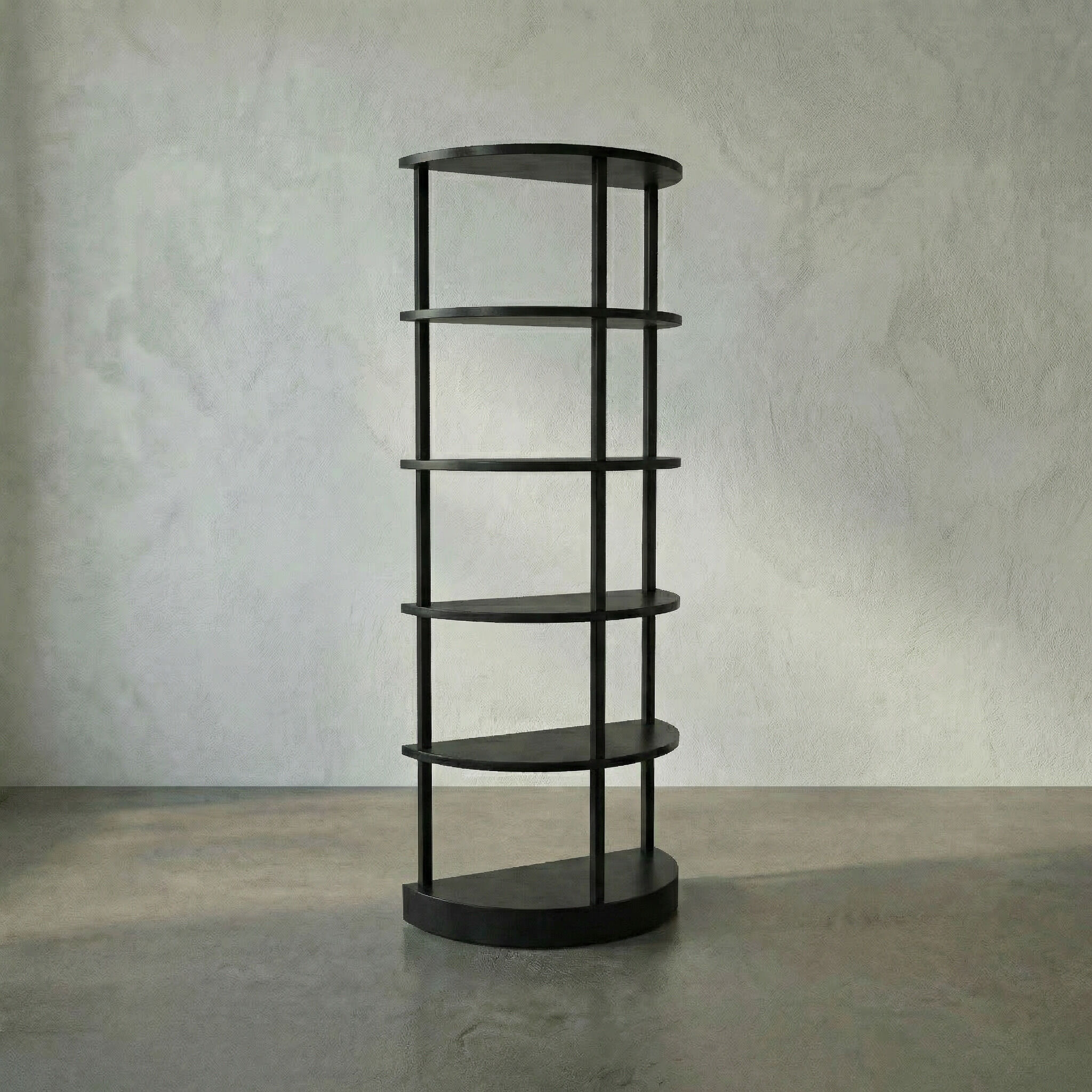 Spago Matte Black Bookcase