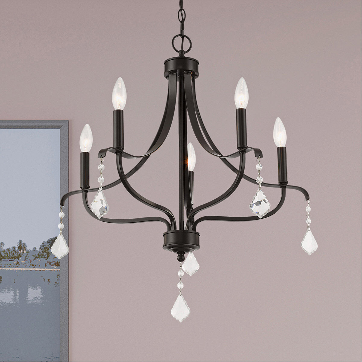 Laurel 5 Light 24 inch English Bronze Chandelier Ceiling Light