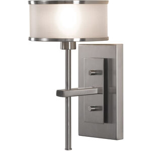 Casual Luxury 1 Light 6 inch Brushed Steel Wall Sconce Wall Light