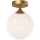 Alora Mood Nouveau 1 Light 7.88 inch Aged Gold Flush Mount Ceiling Light